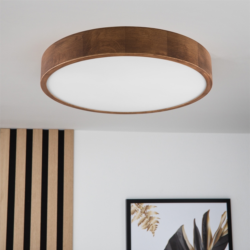Brilagi - LED Plafondlamp CARVALHO 3xE27/60W/230V eiken kers Ø 47 cm
