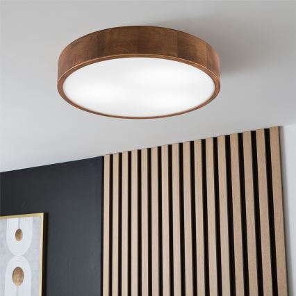 Brilagi - LED Plafondlamp CARVALHO 3xE27/60W/230V eiken kers Ø 47 cm