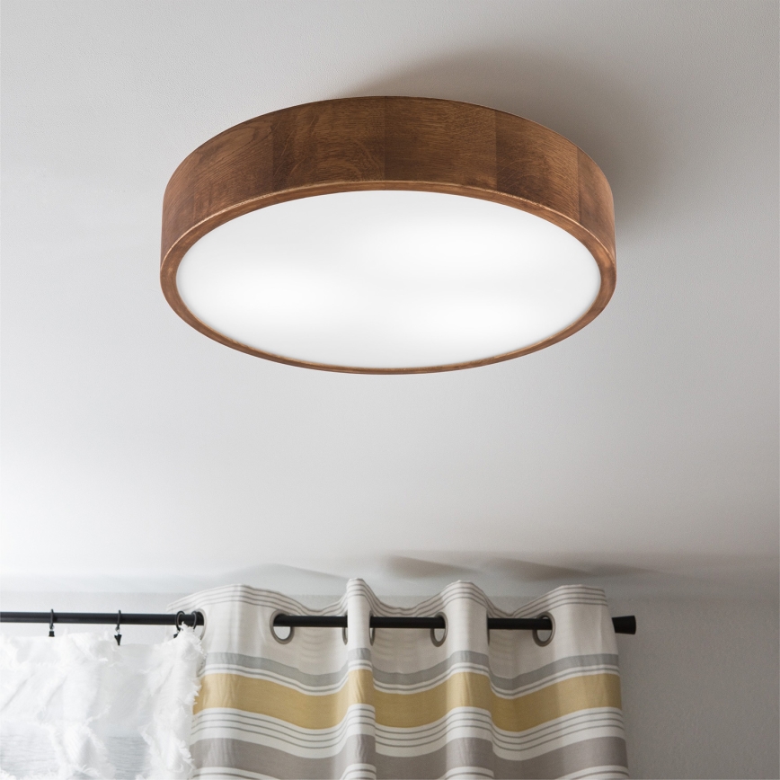 Brilagi - LED Plafondlamp CARVALHO 3xE27/60W/230V eiken kers Ø 47 cm