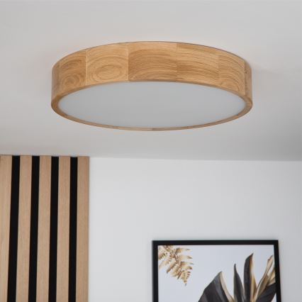Brilagi - LED Plafondlamp CARVALHO 3xE27/60W/230V eiken pr. 47,5 cm