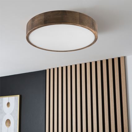 Brilagi - LED Plafondlamp CARVALHO 3xE27/60W/230V eiken walnoot pr. 47 cm