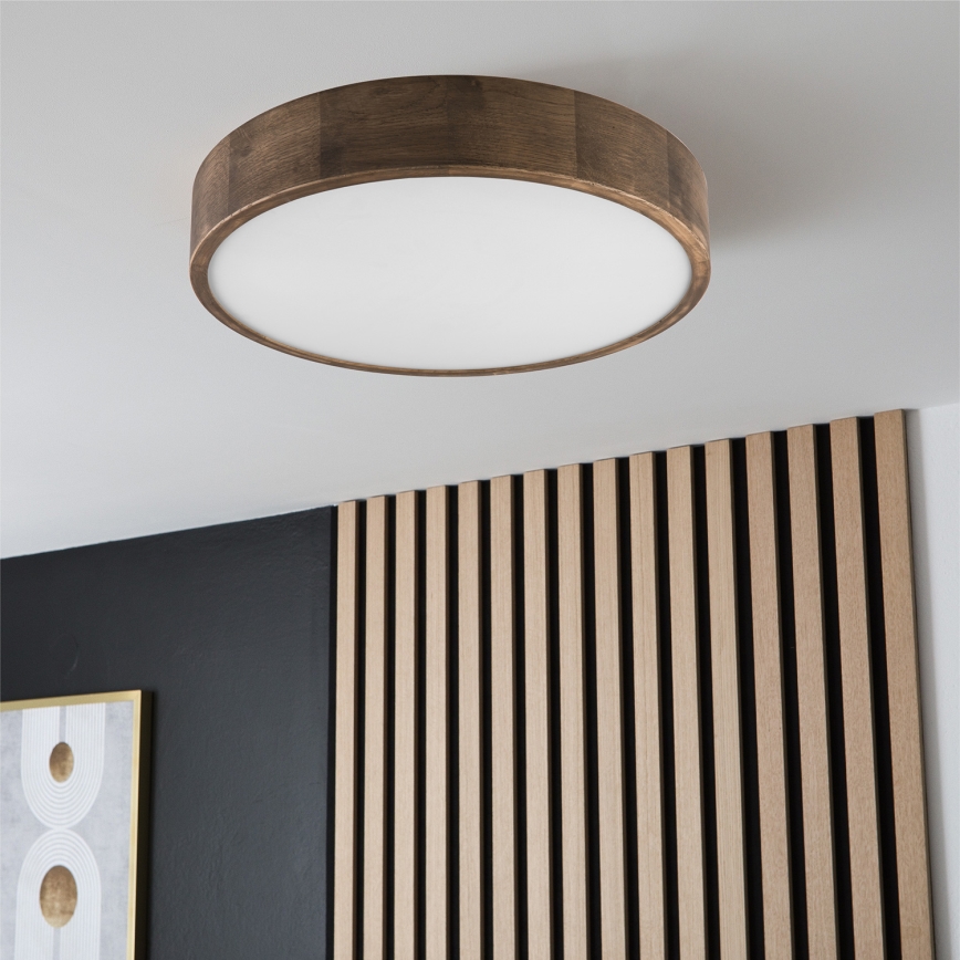 Brilagi - LED Plafondlamp CARVALHO 3xE27/60W/230V eiken walnoot pr. 47 cm