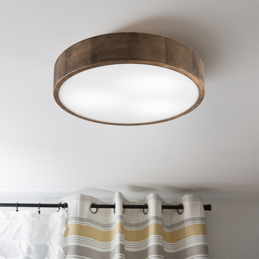 Brilagi - LED Plafondlamp CARVALHO 3xE27/60W/230V eiken walnoot pr. 47 cm