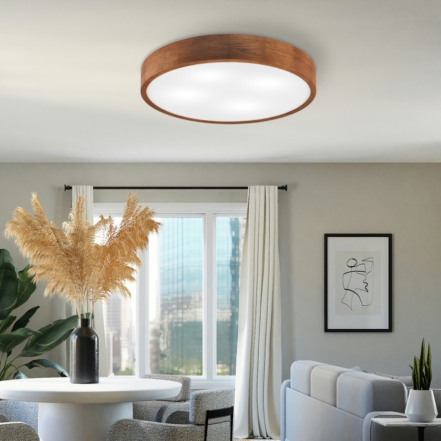 Brilagi - LED Plafondlamp CARVALHO 4xE27/60W/230V eik kers pr. 57,5 cm