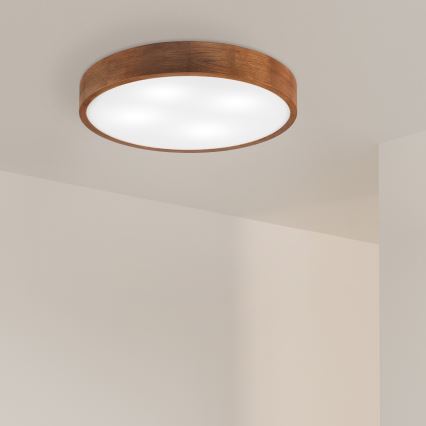 Brilagi - LED Plafondlamp CARVALHO 4xE27/60W/230V eik kers pr. 57,5 cm