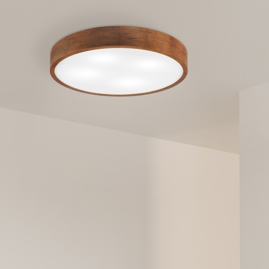 Brilagi - LED Plafondlamp CARVALHO 4xE27/60W/230V eik kers pr. 57,5 cm