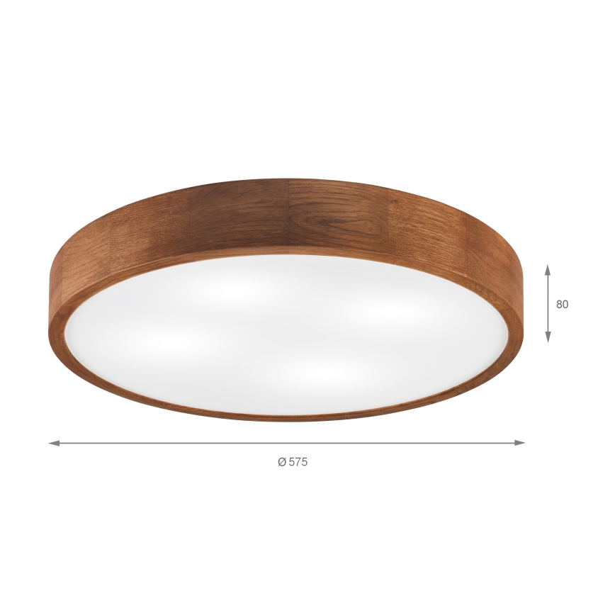 Brilagi - LED Plafondlamp CARVALHO 4xE27/60W/230V eik kers pr. 57,5 cm