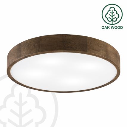 Brilagi - LED plafondlamp CARVALHO 4xE27/60W/230V eiken-walnoot diam. 57,5 cm