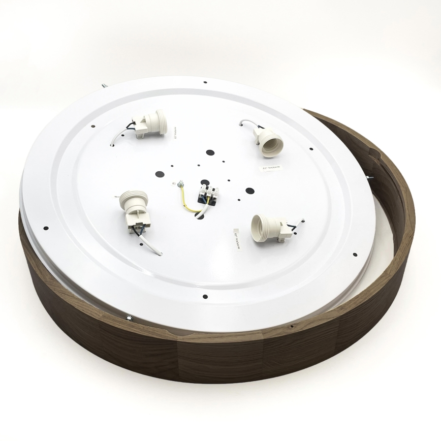 Brilagi - LED plafondlamp CARVALHO 4xE27/60W/230V eiken-walnoot diam. 57,5 cm