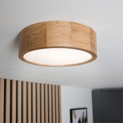 Brilagi - LED plafondlamp CARVALHO LED/20W/230V eiken Ø 27,5 cm