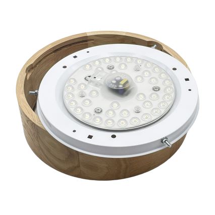 Brilagi - LED plafondlamp CARVALHO LED/20W/230V eiken Ø 27,5 cm