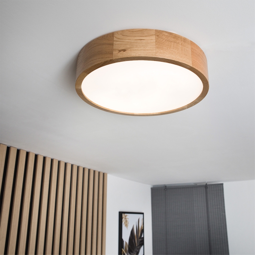 Brilagi - LED-plafondlamp CARVALHO LED/36W/230V eiken Ø 37,5 cm