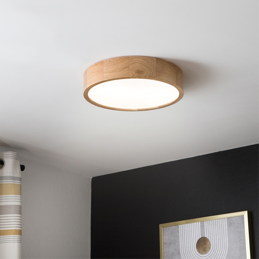 Brilagi - LED-plafondlamp CARVALHO LED/36W/230V eiken Ø 37,5 cm