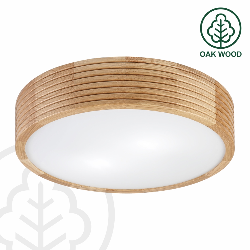 Brilagi - LED plafondlamp CARVALHO MODERN 2xE27/60W/230V Ø 37,5 cm eik