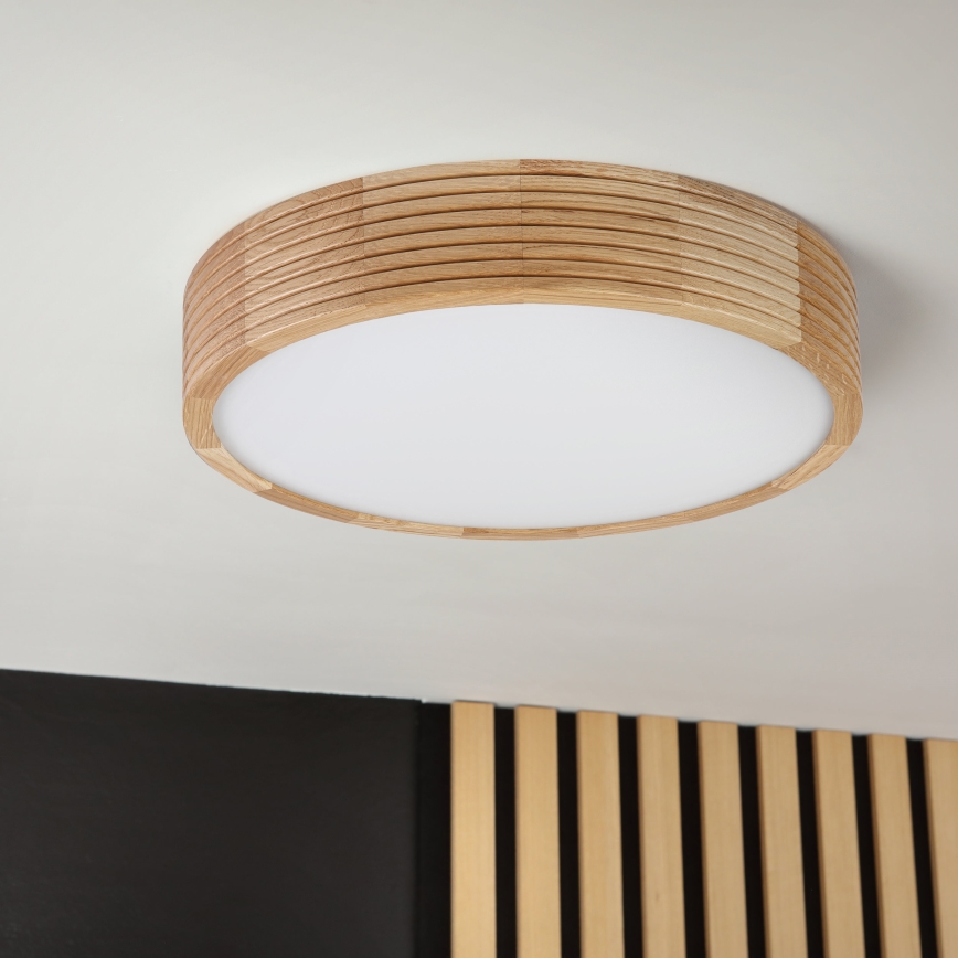 Brilagi - LED plafondlamp CARVALHO MODERN 2xE27/60W/230V Ø 37,5 cm eik