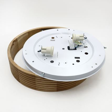 Brilagi - LED plafondlamp CARVALHO MODERN 2xE27/60W/230V Ø 37,5 cm eik