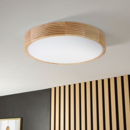Brilagi - LED-plafondlamp CARVALHO MODERN 3xE27/60W/230V Ø 47,5 cm eiken