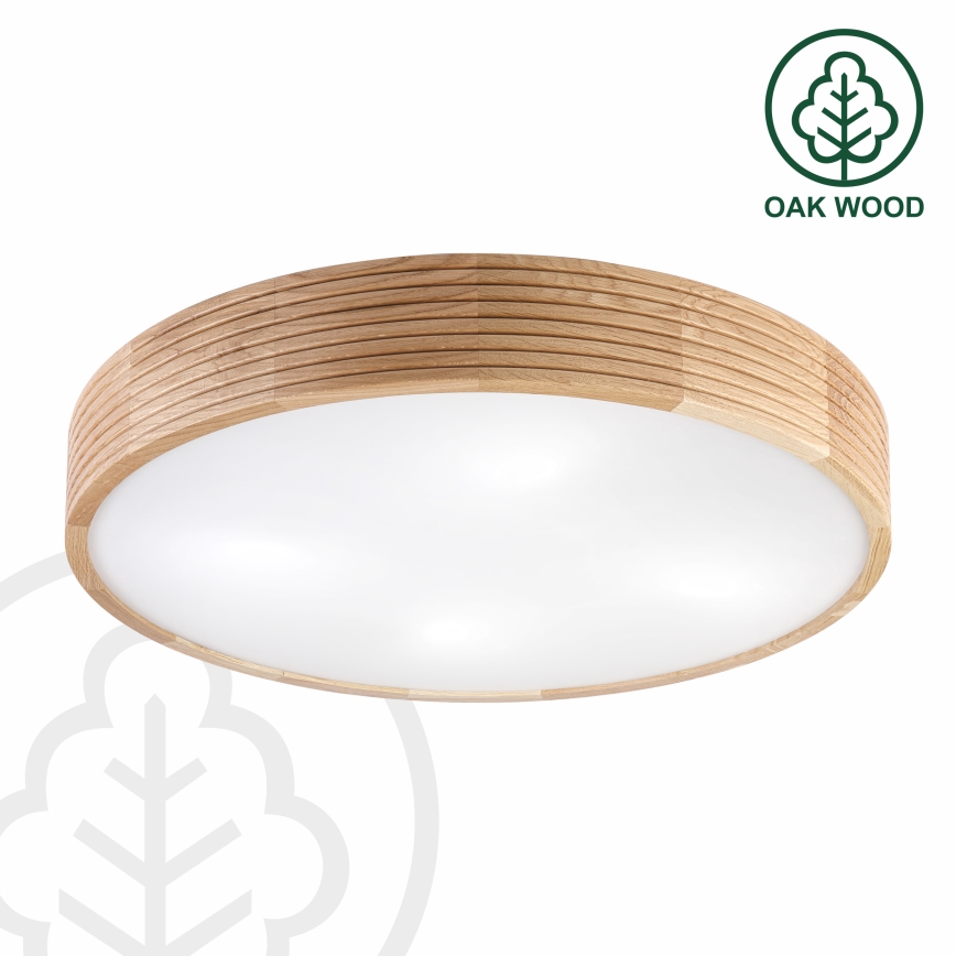 Brilagi - LED plafondlamp CARVALHO MODERN 4xE27/60W/230V, eik, Ø 57,5 cm