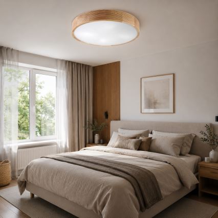 Brilagi - LED plafondlamp CARVALHO MODERN 4xE27/60W/230V, eik, Ø 57,5 cm