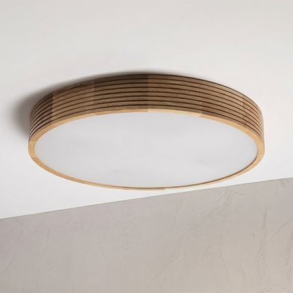 Brilagi - LED plafondlamp CARVALHO MODERN 4xE27/60W/230V, eik, Ø 57,5 cm