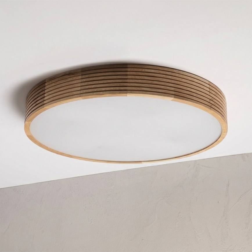 Brilagi - LED plafondlamp CARVALHO MODERN 4xE27/60W/230V, eik, Ø 57,5 cm