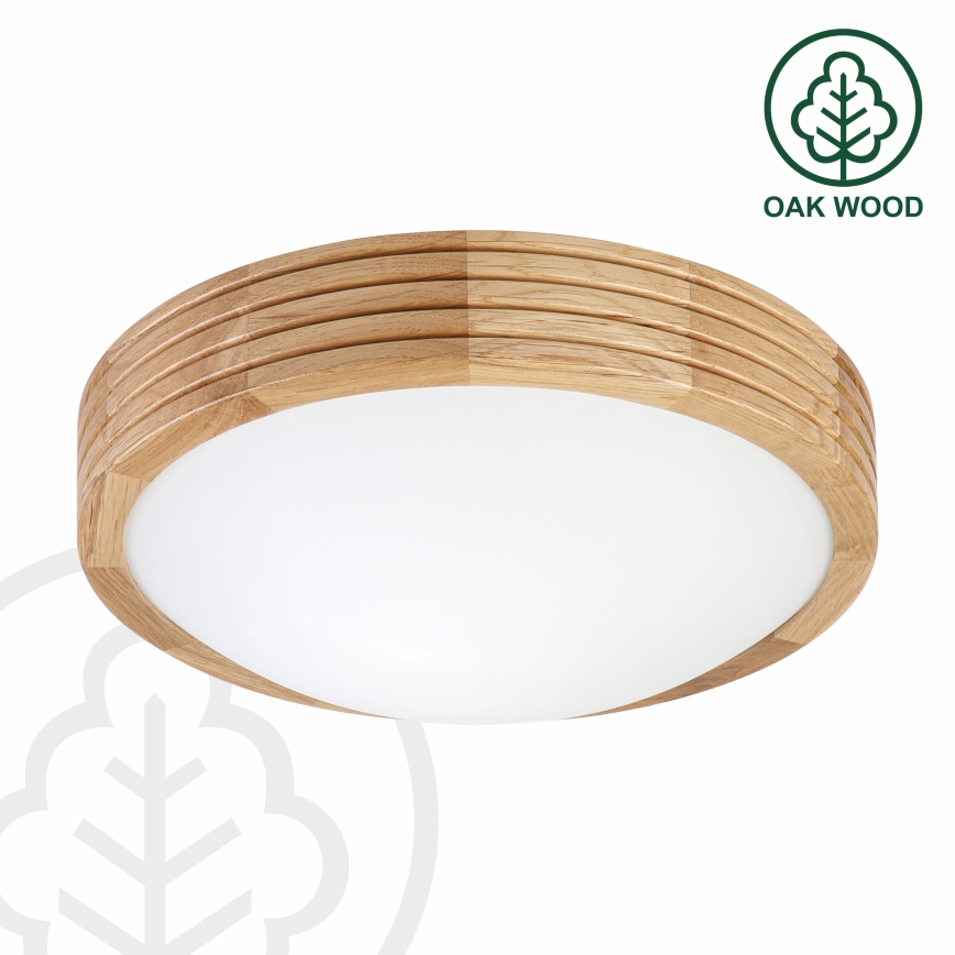 Brilagi - LED-plafondlamp CARVALHO MODERN SLIM 1xE27/60W/230V Ø 27,5 cm, eiken
