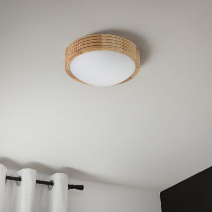 Brilagi - LED-plafondlamp CARVALHO MODERN SLIM 1xE27/60W/230V Ø 27,5 cm, eiken
