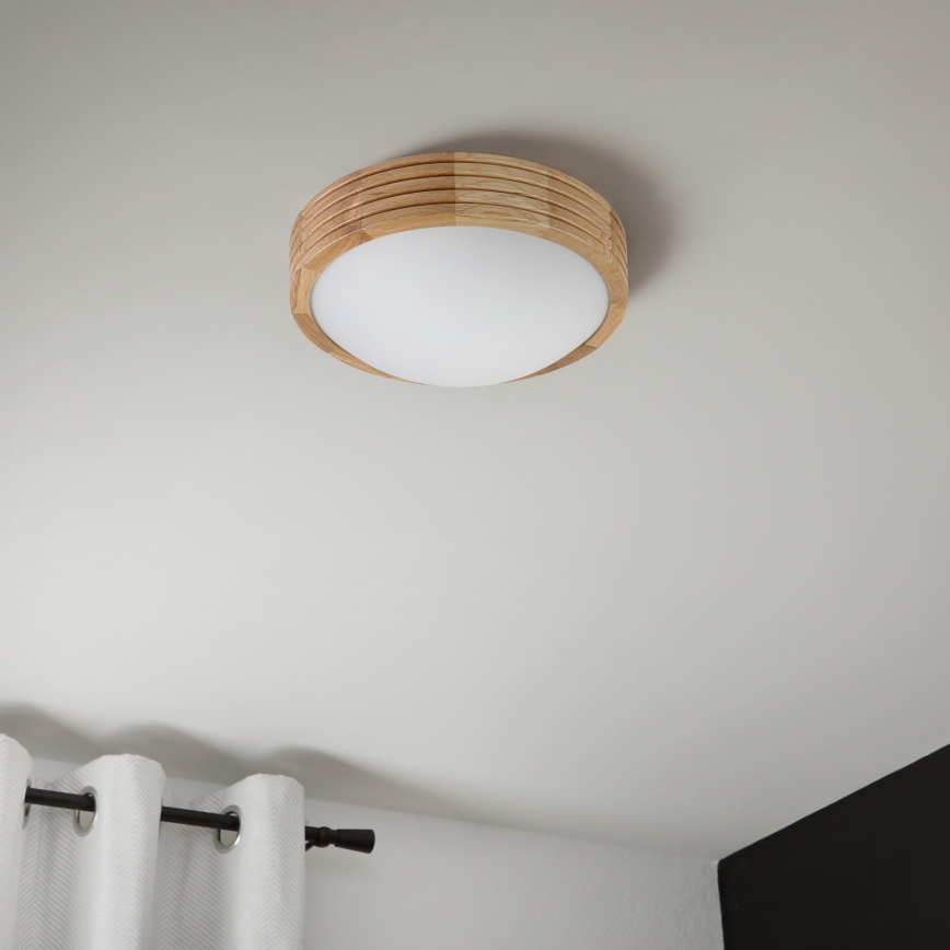 Brilagi - LED-plafondlamp CARVALHO MODERN SLIM 1xE27/60W/230V Ø 27,5 cm, eiken