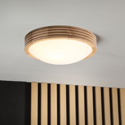 Brilagi - LED-plafondlamp CARVALHO MODERN SLIM 1xE27/60W/230V Ø 27,5 cm, eiken