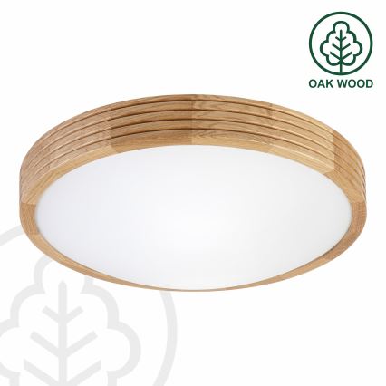 Brilagi - LED-plafondlamp CARVALHO MODERN SLIM 2xE27/60W/230V Ø 37,5 cm eiken