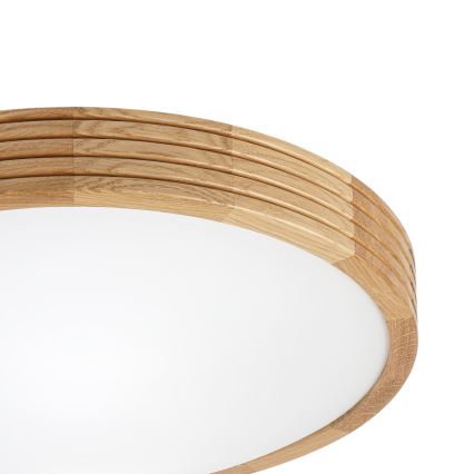 Brilagi - LED-plafondlamp CARVALHO MODERN SLIM 2xE27/60W/230V Ø 37,5 cm eiken