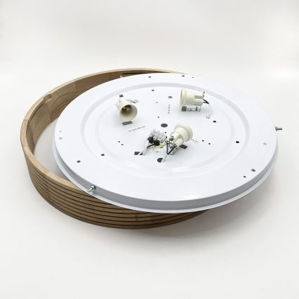 Brilagi - LED-plafondlamp CARVALHO MODERN SLIM 3xE27/60W/230V Ø 47,5 cm eiken
