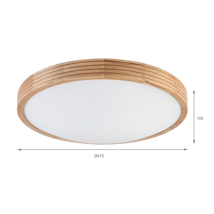 Brilagi - LED-plafondlamp CARVALHO MODERN SLIM 3xE27/60W/230V Ø 47,5 cm eiken