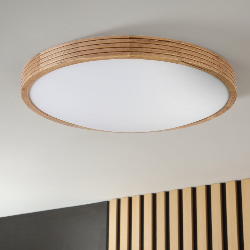 BRILAGI - LED-plafondlamp CARVALHO MODERN SLIM 3xE27/60W/230V Ø 47,5 cm eikenkleurig