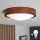 Brilagi - LED plafondlamp CARVALHO SLIM 1xE27/15W/230V eik/kers Ø 27 cm