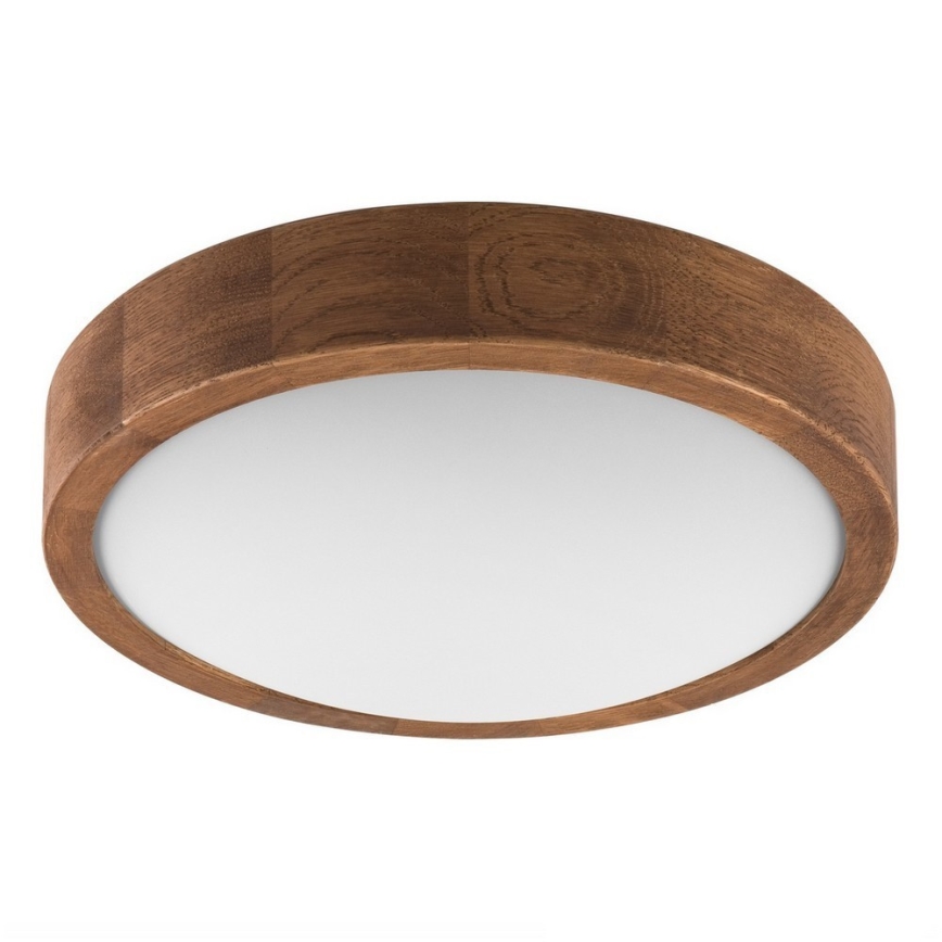 Brilagi - LED plafondlamp CARVALHO SLIM 1xE27/15W/230V eik/kers Ø 27 cm