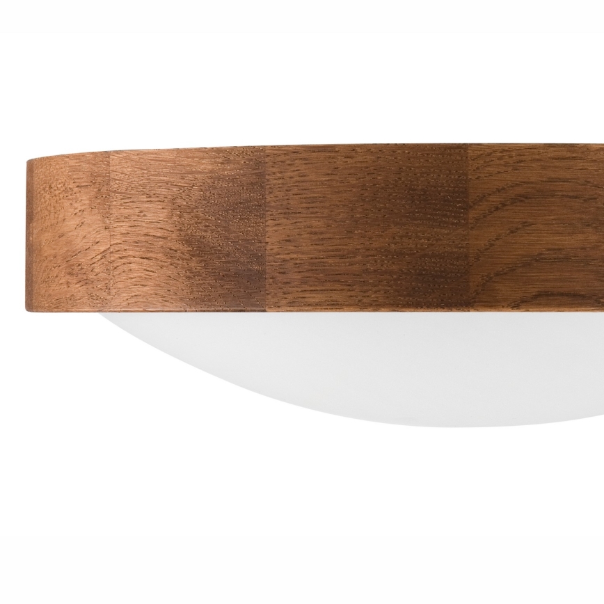 Brilagi - LED plafondlamp CARVALHO SLIM 1xE27/15W/230V eik/kers Ø 27 cm