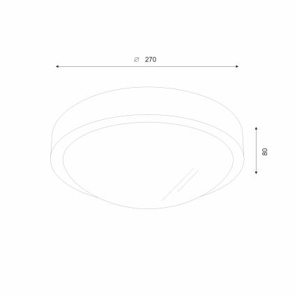 Brilagi - LED plafondlamp CARVALHO SLIM 1xE27/15W/230V eik/kers Ø 27 cm
