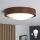 Brilagi - LED plafondlamp CARVALHO SLIM 1xE27/15W/230V eiken/walnoot Ø 27 cm