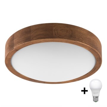 Brilagi - LED Plafondlamp CARVALHO SLIM 1xE27/60W/230V eiken kers diameter 27 cm