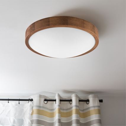 Brilagi - LED Plafondlamp CARVALHO SLIM 2xE27/60W/230V eiken kers diameter 37 cm