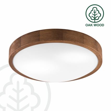 Brilagi - LED Plafondlamp CARVALHO SLIM 2xE27/60W/230V eiken kers diameter 37 cm