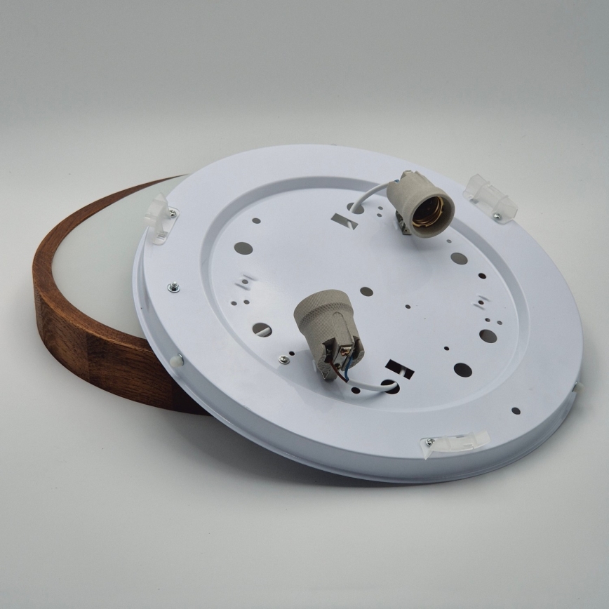 Brilagi - LED Plafondlamp CARVALHO SLIM 2xE27/60W/230V eiken kers diameter 37 cm