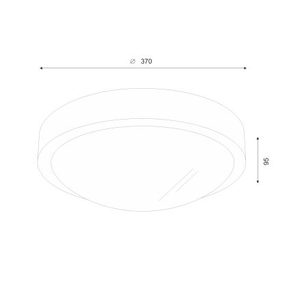 Brilagi - LED Plafondlamp CARVALHO SLIM 2xE27/60W/230V eiken kers diameter 37 cm