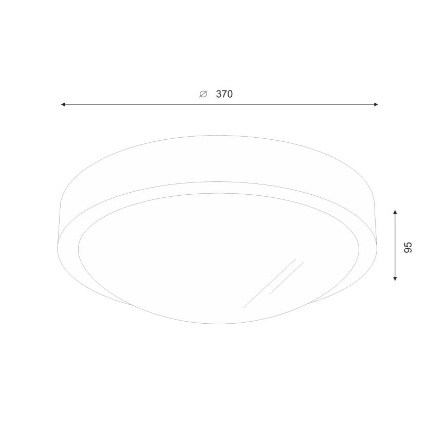 Brilagi - LED Plafondlamp CARVALHO SLIM 2xE27/60W/230V eiken kers diameter 37 cm