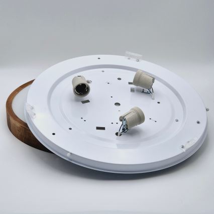 Brilagi - LED plafondlamp CARVALHO SLIM 3xE27/15W/230V eik/kers Ø 47 cm