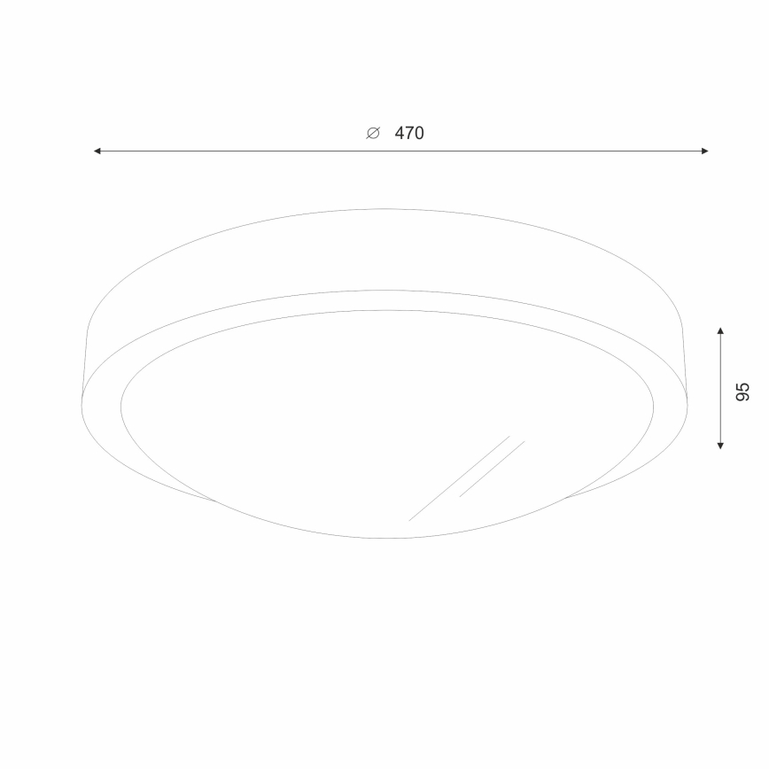 Brilagi - LED plafondlamp CARVALHO SLIM 3xE27/15W/230V eik/kers Ø 47 cm