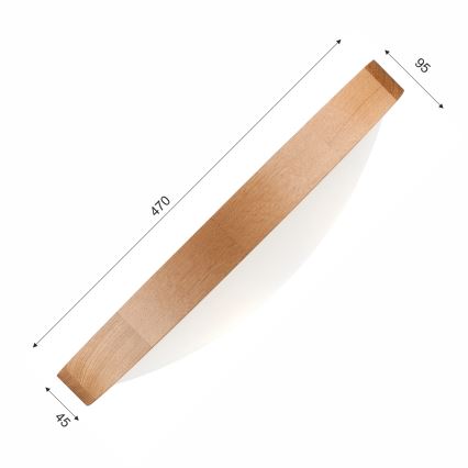 Brilagi - LED-plafondlamp CARVALHO SLIM 3xE27/15W/230V eiken Ø 47 cm