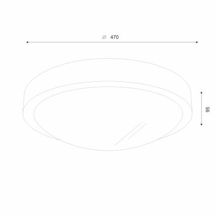 Brilagi - LED Plafondlamp CARVALHO SLIM 3xE27/60W/230V eiken walnoot Ø 47 cm