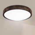 Brilagi - LED plafondlamp CARVALHO SLIM SMOKEY LED/36W/230V eiken Ø 37,5 cm